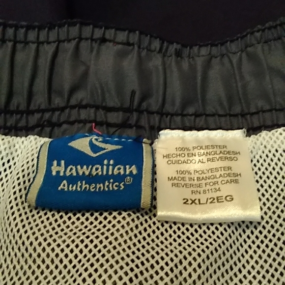 Mens Swim Trunks size 2X by Hawaiian Authentics - Picture 10 of 11